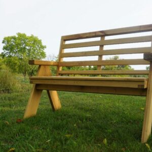 Mid century garden bench